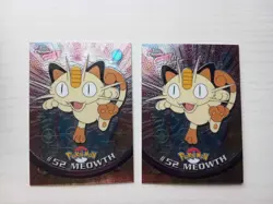 Topps Chrome Pokemon Meowth Card Series 1 #52 Foil - Image 1
