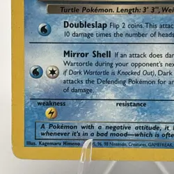 Pokemon TCG: Dark Wartortle Team Rocket #46/82 Uncommon Card VTG WOTC - Image 4