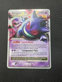 Gengar LV.X 97/99 Platinum Arceus Holo Ultra Rare Pokemon Card DMG - Image 1