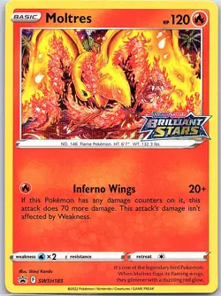 Moltres SWSH185 SWSH: Sword & Shield Promo Cards - Pokemon Card - NM - Image 1