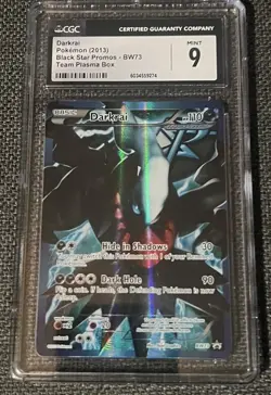 CGC 9 MINT Darkrai 2013 Black Star Promos BW73 Pokemon Card - Image 1