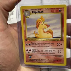 Pokemon Rapidash 1st Edition 44/64 Uncommon Jungle NM Pokemon Vintage Nintendo - Image 1