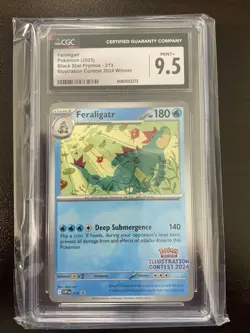 Pokemon 2025 SV Black Star Promos Feraligatr Illustration Contest #213 CGC 9.5 - Image 1