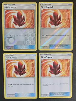 Fire Crystal x4 Sun & Moon Unbroken Bonds 173/214 Playset 2 RH 2 Reg Pokemon TCG - Image 1