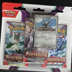 1x Pokemon Paldea Evolved Triple Blister, 3 Pack, New & Sealed. - Image 1