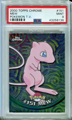 PSA 9 MINT Pokemon MEW 2000 Topps Chrome Series 2 #151 - Image 1