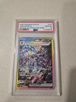 2025 POKEMON PRE EN-PRISMATIC EVOLUTIONS SPECIAL #147/131 CERULEDGE EX PSA 10 - Image 1