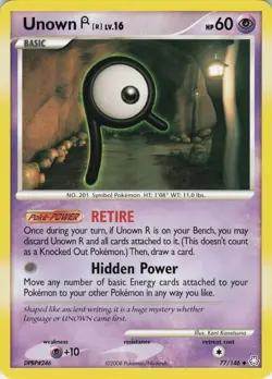 Unown R 77/146 Legends Awakened Uncommon Normal Pokemon TCG - Image 1