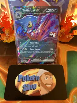 2023 Play! Pokemon Prize Pack Series 3 Toxicroak EX 131 - NM - Image 1