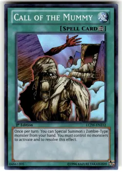 Yugioh Call of the Mummy LCJW-EN212 Super Rare 1st Edition NM - Image 1
