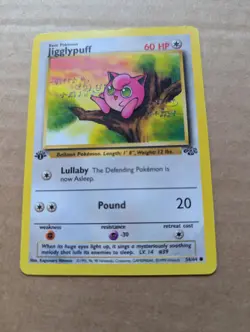 Jigglypuff 54/64 Jungle 1st Edition Non Holo Foil Pokemon 1999 Vintage Card - Image 1