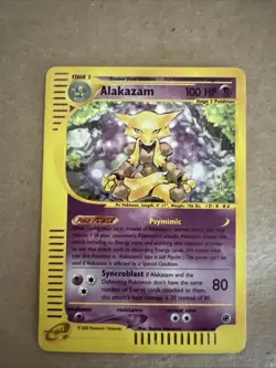 ALAKAZAM 1/165 Expedition HOLO rare E-Series Pokemon TCG card LP - Image 1