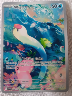 Pokemon TCG Wiglett Full Art Scarlet & Violet Card 206/198 Illustration Rare NM - Image 1