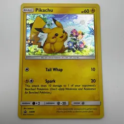 Pokemon Card Pikachu SM86 Cosmo Holo Black Star Promo Near Mint - Image 1