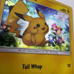 Pokemon Card Pikachu SM86 Cosmo Holo Black Star Promo Near Mint - Image 2