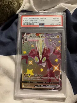 Pokemon TCG Toxtricity VMAX Holo Card SV113/SV122 PSA 10 Gem Mint - Image 1