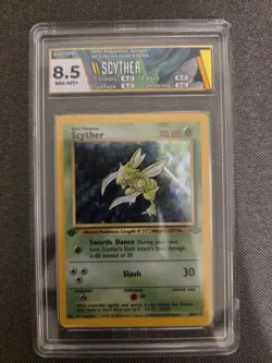 Scyther 1999 Jungle 1st Edition 10/64 Holo Pokemon Card HGA 8.5 - Image 1
