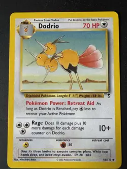 Pokemon Dodrio Uncommon Card # 041 Legendary Collection 2002 - Image 1