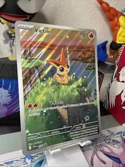 !!NEW!! Black bolt White flare Pokemon jumbo full art Victini promo card! - Image 3