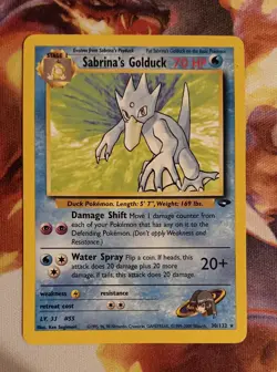 Sabrina's Golduck Gym Challenge 30/132 Rare Regular Unlimited Pokemon Card - Image 1