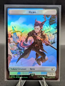 Hero (0003) / Wizard (0014) Token *FOIL* MTG Final Fantasy NM - Image 1
