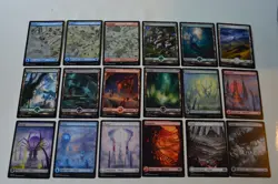 MTG Magic The Gathering CCG Lot of 45 Different FULL ART Basic Lands NM - Image 1