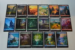 MTG Magic The Gathering CCG Lot of 45 Different FULL ART Basic Lands NM - Image 2