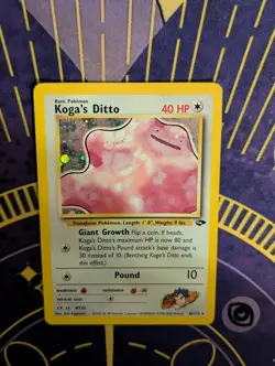 Pokemon TCG Koga's Ditto 10/132 Gym Challenge Holo MP - Image 1