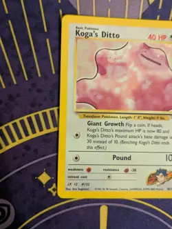 Pokemon TCG Koga's Ditto 10/132 Gym Challenge Holo MP - Image 3