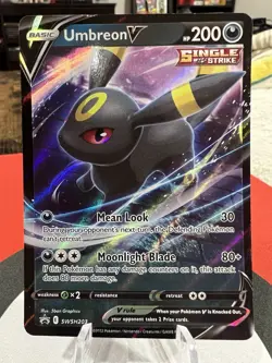 Pokemon Sword&Shield Holo Black Star Promo Card SWSH203 Umbreon V - Image 1