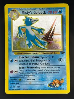 Misty's Golduck Gym Challenge Holo 12/132 Unlimited MP Pokemon TCG English - Image 1