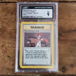 The Rocket's Trap 19/132 HOLO - Pokemon Gym Heroes - CGC 9 Mint - Image 1