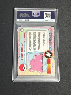 Topps Pokemon TV Animation Series 3 silver foil Ditto #132 PSA 9 Mint - Image 2