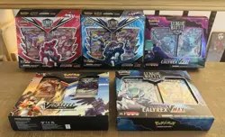 Pokemon League Battle Deck Lot of 5 Urshifu Lycanroc Corviknight Calyrex VMAX - Image 1