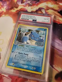 2006 Pokemon EX Crystal Guardians Blastoise Rev FOIL #14 PSA 8 NM-MINT - Image 2