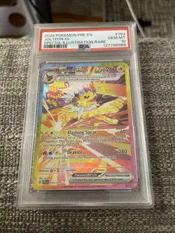 2025 Pokemon TCG Prismatic Evolutions Jolteon EX Sir 153/131 PSA 10 Gem Mint ⚡ - Image 3