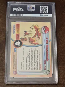 2002 Topps Pokemon TV Animation Series 2 - Foil- Rapidash #78 - PSA 8 NM - Image 2