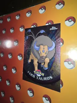 Pokemon 2000 Topps Chrome Tauros #128 TV Series Rare NM - Image 4