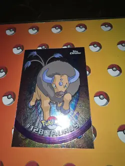 Pokemon 2000 Topps Chrome Tauros #128 TV Series Rare NM - Image 5