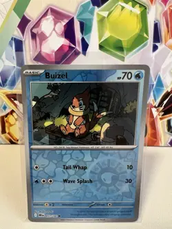 Buizel 057/182 Reverse Holo Common - Pokemon TCG Destined Rivals NM - Image 1