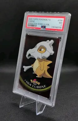 2000 Topps Pokemon TV #104 Cubone Foil PSA 7 - Image 2