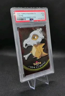 2000 Topps Pokemon TV #104 Cubone Foil PSA 7 - Image 3