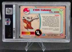 2000 Topps Pokemon TV #104 Cubone Foil PSA 7 - Image 4