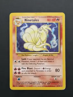 Pokemon TCG - Base Set - Ninetales Holo Rare - Heavily Played - Image 1