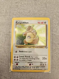 Pokemon TCG Kangaskhan Jungle 5/64 Holo Unlimited Holo Rare - HEAVILY PLAYED - Image 1