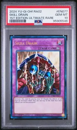 2024 YuGiOh! RA02 Skill Drain 1st Ed. ULTIMATE RARE PSA 10 GEM #EN077 - Image 1