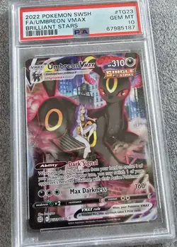 Pokemon Umbreon Vmax Holo - PSA 10 - Brilliant Stars #TG23 - Mint - Image 1