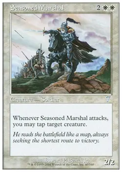 SEASONED MARSHAL mtg NM 7th Edition Unc 1 Card - Image 1
