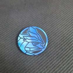 1x Blue Black Kyurem Coin Pokemon Card TCG Collector Coins - Image 1