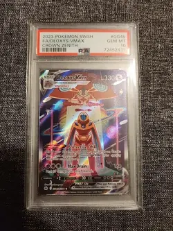 Deoxys VMAX GG45/GG70 Crown Zenith: Galarian Gallery Holo Card PSA 10 Gem Mint - Image 2